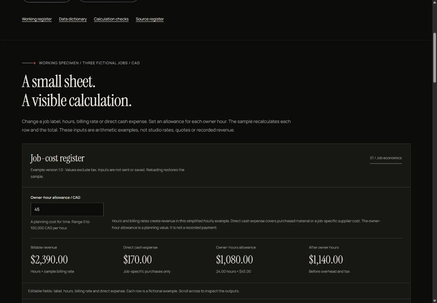 Actual local capture of the Research, Spreadsheets & Dashboards sample