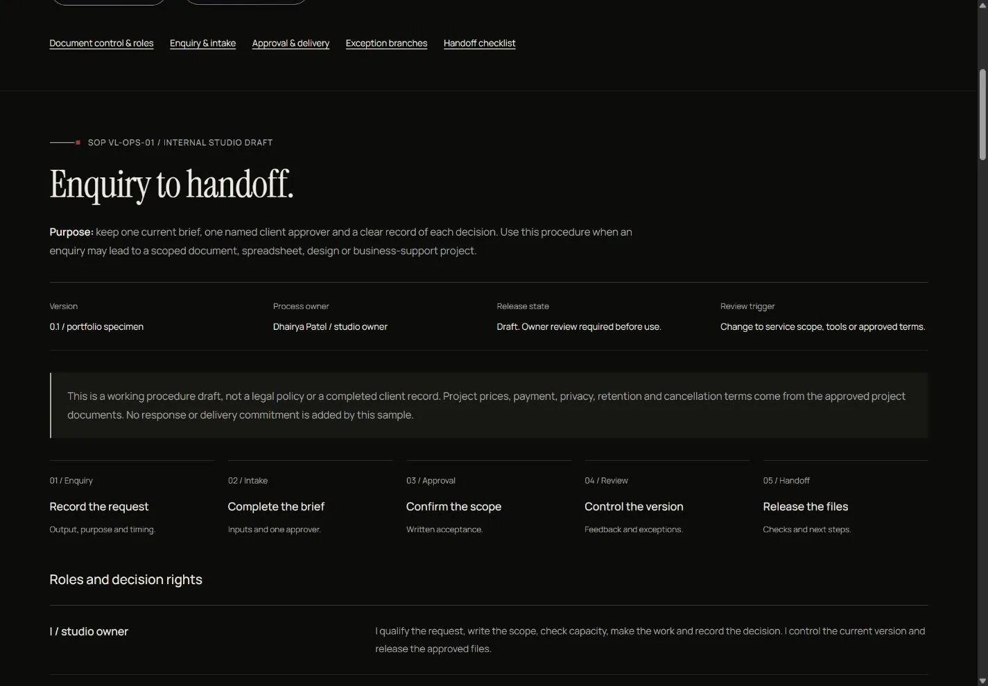 Actual local capture of the Business Documents & Training sample